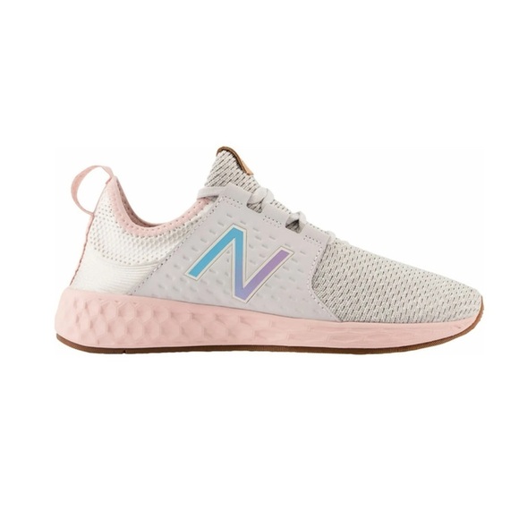 New Balance Shoes - New Balance Fresh Foam Cruz V Reissue Women's Sneakers - White and Pink-Size 9.5